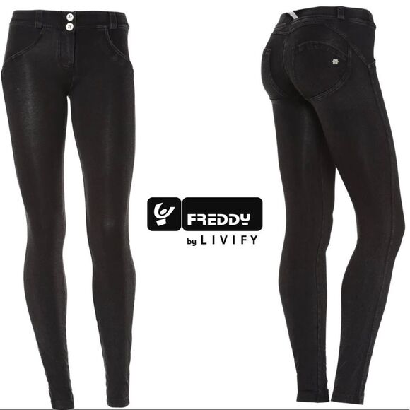 𝅺freddy WR.UP® DENIM Low Rise Full Length Black Rinse Sz XS - Picture 1 of 17